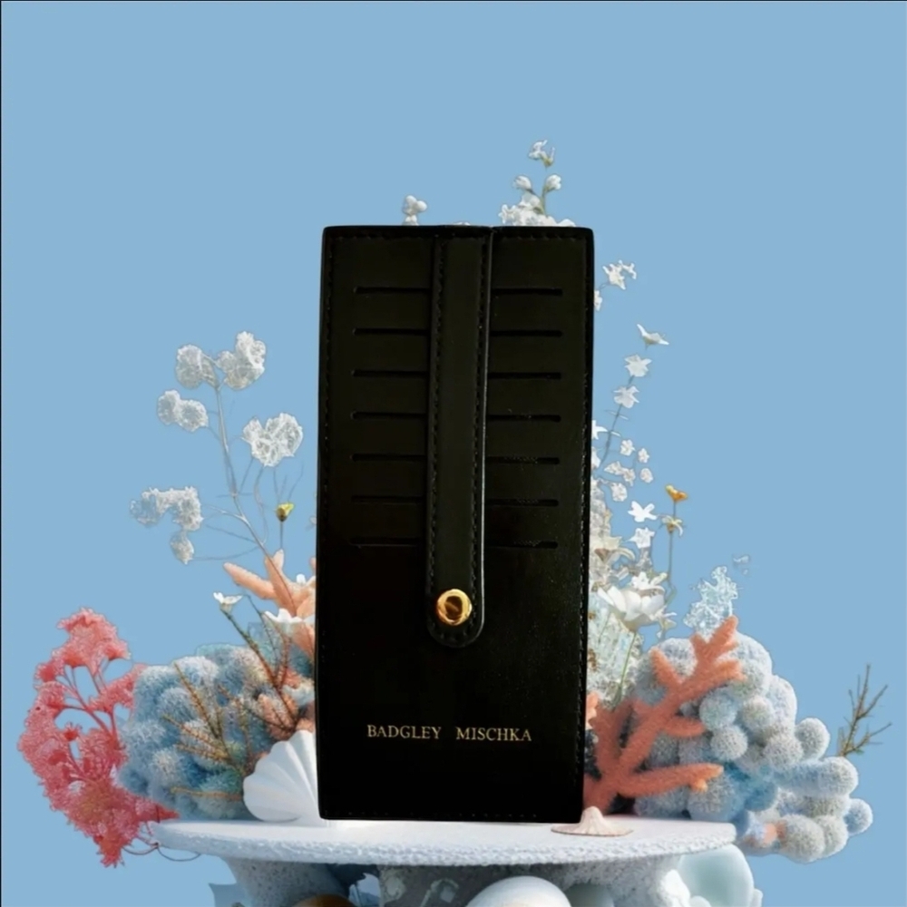 Badgley Mischka Black Card Holder
